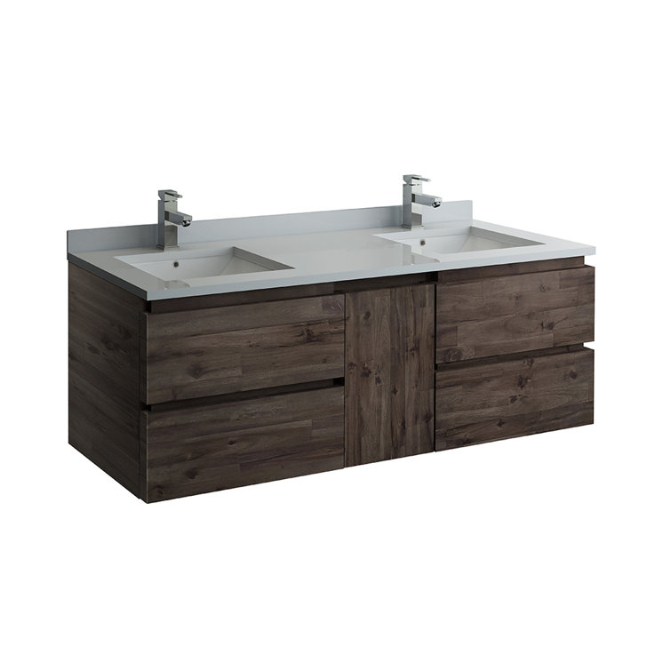 Fresca Formosa 60" WallMounted Double Bathroom Vanity Set & Reviews Wayfair.ca